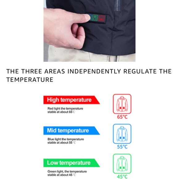 Heated Vest for Women Men,USB, Black, power bank￼not included - Picture 7 of 9
